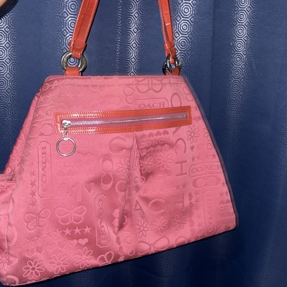 Coach Pink poppy Shoulder Bag 2010 GUC 12”x15” - Picture 9 of 17